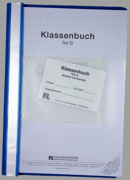 Klassenbuch FOS Teil B wochenweise, Inhalt