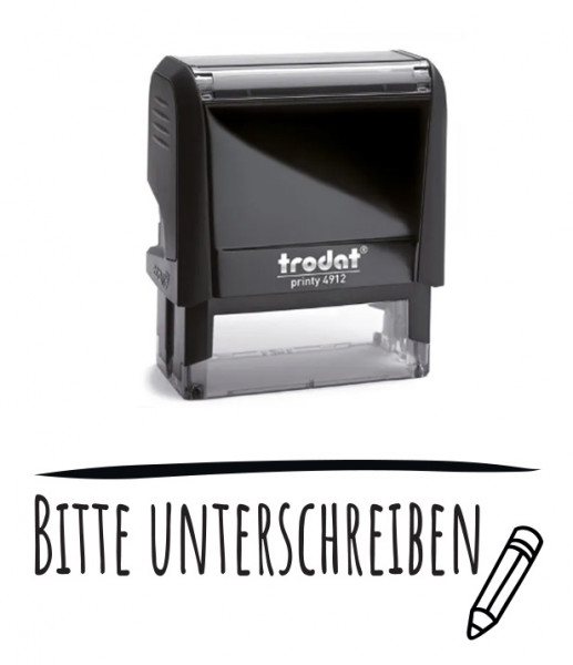 Motivationsstempel Bitte unterschreiben