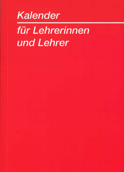 Lehrerkalender Basic rot Ausgabe 2025/2026