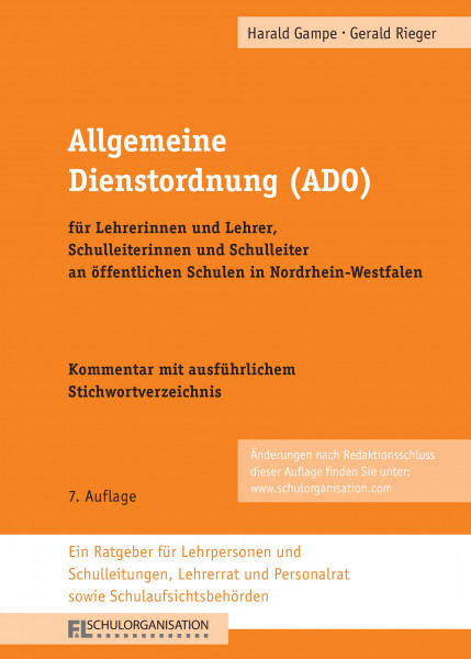 Allgemeine Dienstordnung Schulrecht NRW