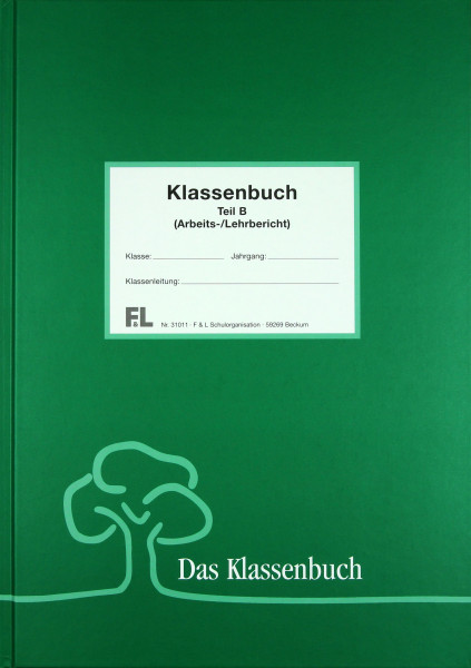 Klassenbuch Teil B stundenweise, gebunden