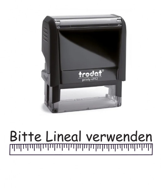 Motivationsstempel Lineal verwenden